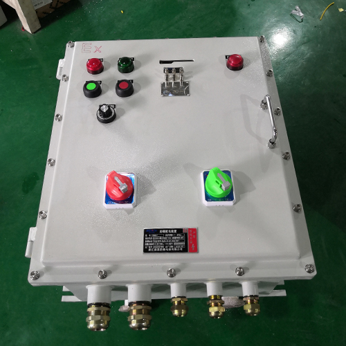 涂料廠車間防爆控制箱，防爆應(yīng)急電源控制箱，化工廠防爆控制箱，污泥緩沖倉攪拌器IIC防爆控制箱，控制3KW攪拌機(jī)防爆控制箱